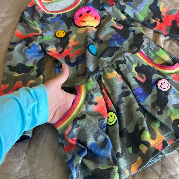 SOLD Girls Camo smiley face dress by Truly Me - Picture 4 of 7